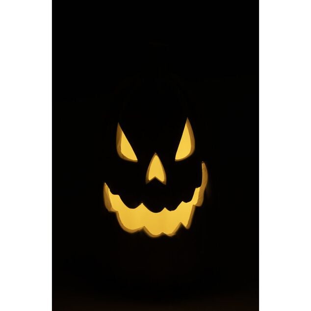 Bougeoir LED citrouille Halloween pl&acirc;tre &agrave; peindre mini peinture 3ml x8 (2 mod&egrave;les)