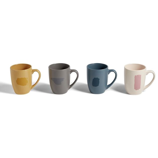 Coffret 4 mug fa&iuml;ence 35cl