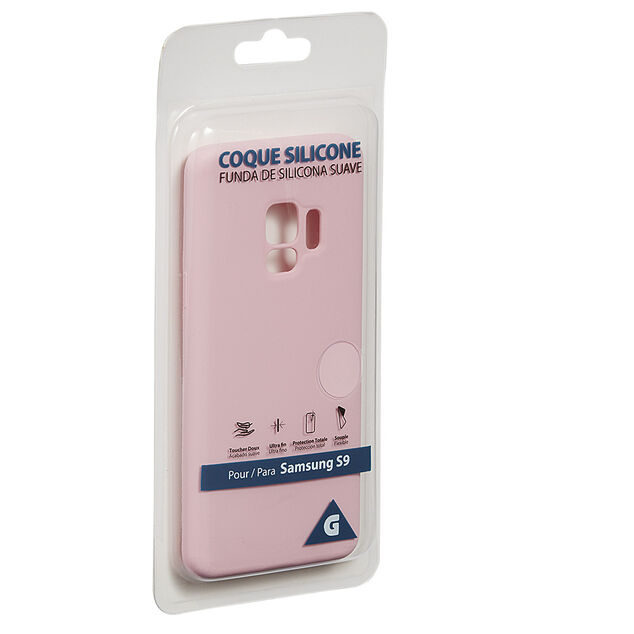 Coque en silicone Samsung S9 rose