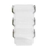 Lot de 8 boîtes de rangement 3 tailles plastique transparent - 2 modèles