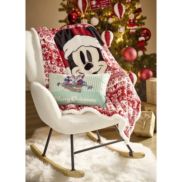 Coussin Disney Mickey & Minnie t&eacute;l&eacute;si&egrave;ge 30x50cm