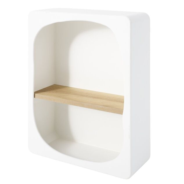 &Eacute;tag&egrave;re murale effet niche blanc 32x40cm