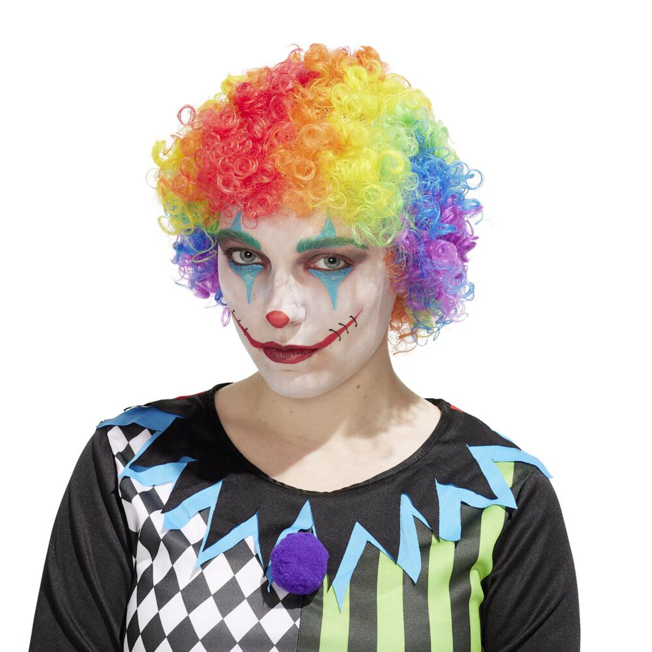 Perruque Et Nez De Clown Pour Enfants Et Adultes - Costume Cosplay Fête