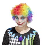Perruque Halloween adulte clown multicolore