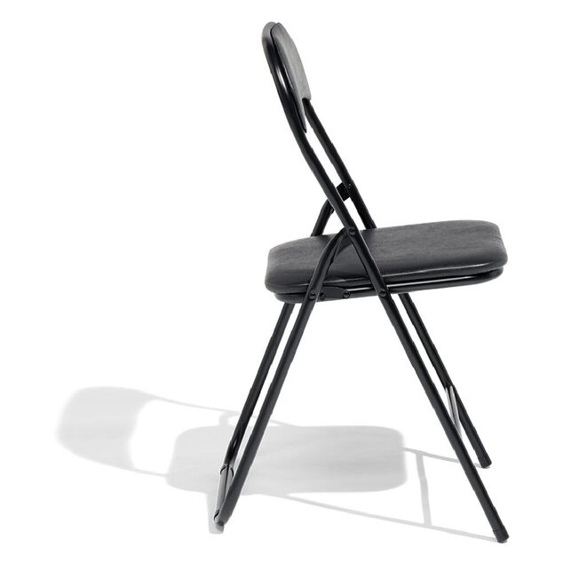 Chaise pliante Tracy m&eacute;tal noir 44x45x79cm