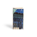 Guirlande lumineuse solaire bordure toit 120LED bleu et blanc froid 3m