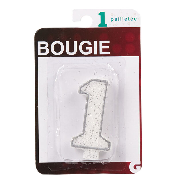 Bougie anniversaire chiffre 1