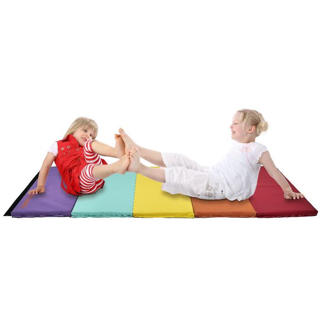 Tapis de jeu enfant arc-en-ciel 5 pans 195x76x&eacute;p3cm