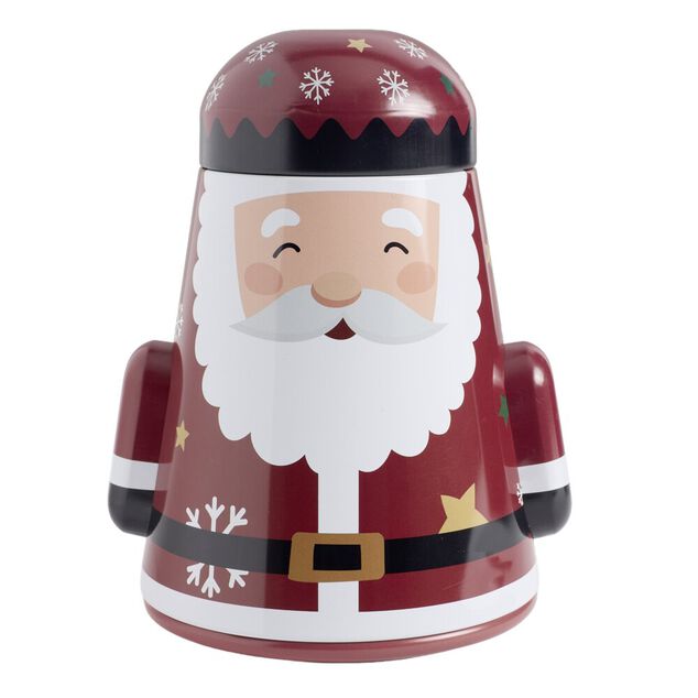 Bo&icirc;te alimentaire culbuto forme personnage hiver L12X10XH15 cm (2 mod&egrave;les P&egrave;re No&euml;l ou pingouin)