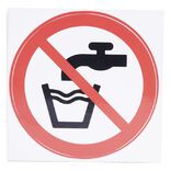 Signal&eacute;tique adh&eacute;sive "Eau non potable" - 8x8 cm