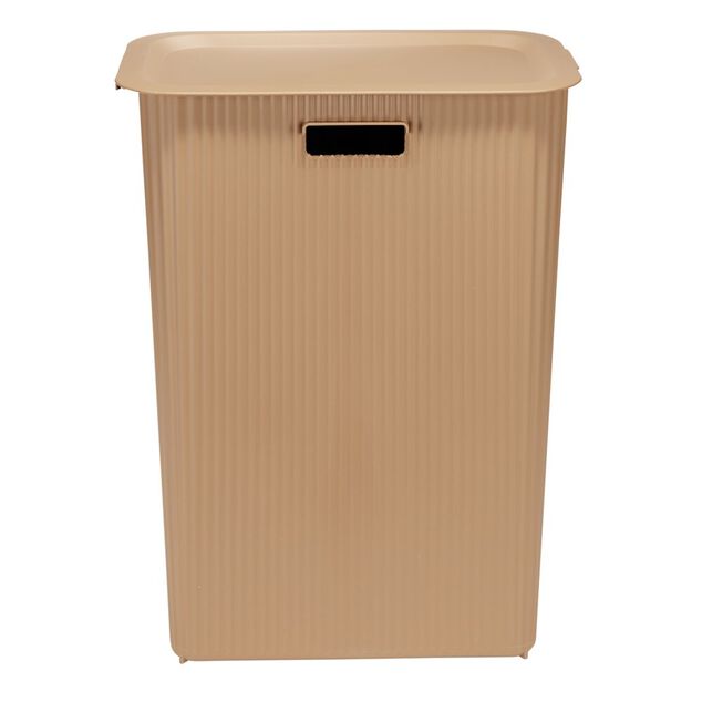 Pani&egrave;re &agrave; linge 40L avec couvercle L44X28XH53 cm marron