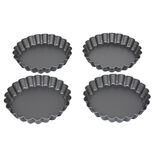 Moule &agrave; tartelette rev&ecirc;tement antiadh&eacute;sif &Oslash;12cm x4