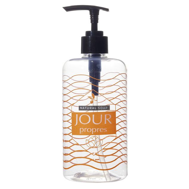 Distributeur de savon plastique imprim&eacute; 500 ml