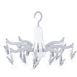 Étendoir à chaussettes à suspendre avec 16 pinces bleu Ø40xH28cm