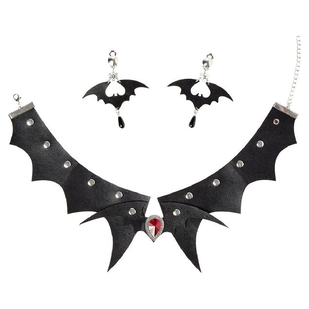 Set collier et boucles d'oreilles gothique Halloween