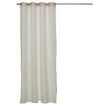 Rideau &agrave; oeillets gaze de coton beige uni 135xL240cm