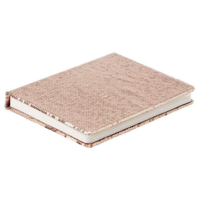 Lampe livre effet sequin rose