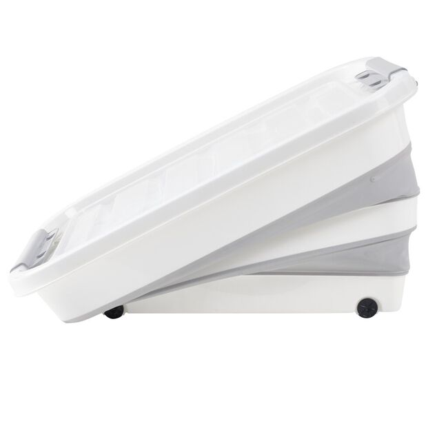 Box de rangement pliable 45L &agrave; roulettes 61x32xH43cm