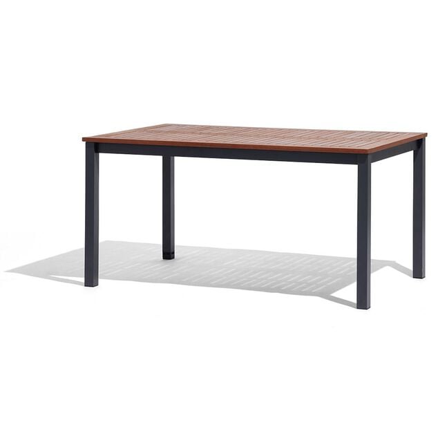 Table de jardin Bali 6 personnes aluminum et bois