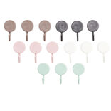 Lot de 10 crochets adhésifs 3x3xH5cm - 5 modèles