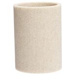 Gobelet plastique beige effet textur&eacute; &Oslash;7,3xH10cm