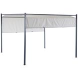 Tonnelle coulissante carr&eacute;e Nazare gris UPF50+ 298x298xH220cm