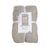 Parure de lit 2 personnes 240x220cm polyester toucher fourrure marron