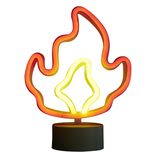 N&eacute;on LED &agrave; poser forme flamme 17x23,5cm