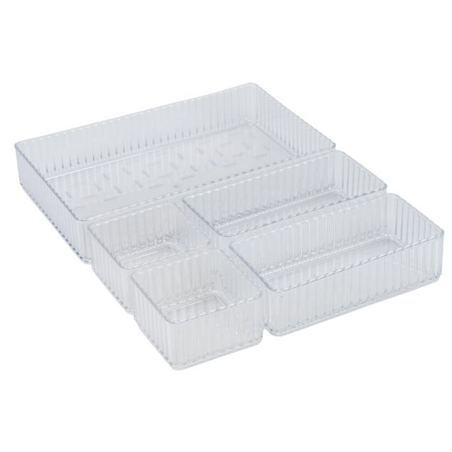 Rangement cosm&eacute;tique x5 plastique transparent