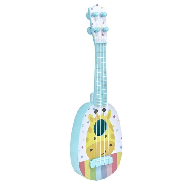 Guitare enfant 4 cordes motif animal plastique L36cm (3 mod&egrave;les)
