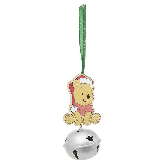Grelot Disney Winnie L'ourson &agrave; suspendre bois &Oslash;6xH11cm
