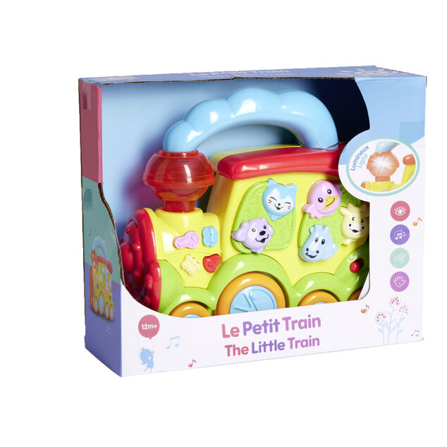 Train animaux lumineux et sonore 27,8x23xH10cm