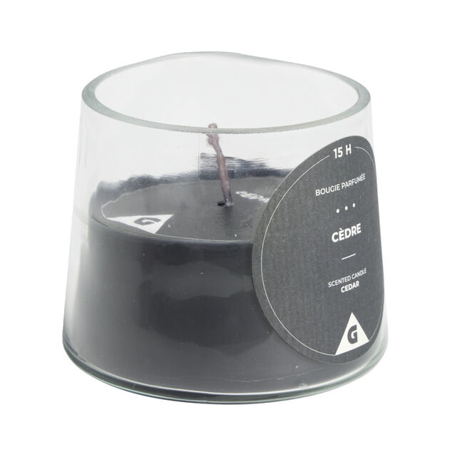 Bougie dans verre senteur cèdre Ø9xH7.5cm