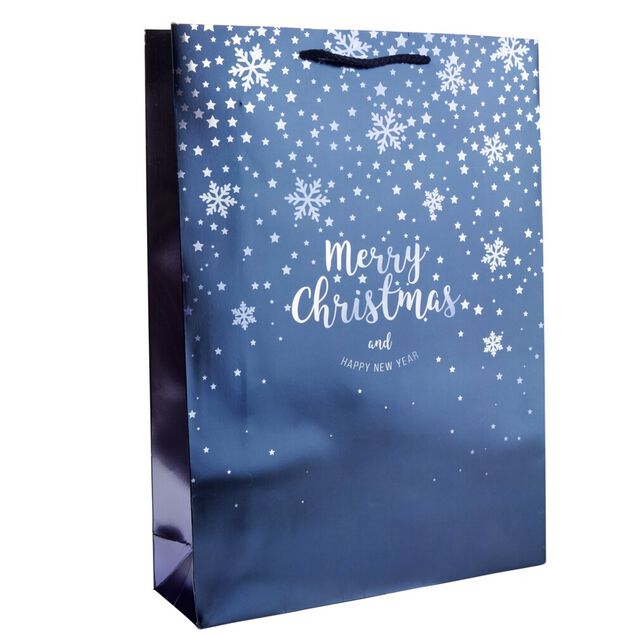 Sac cadeau Noël thème boréal 33x10xH46cm (2 modèles)