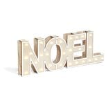 Décoration lumineuse à poser lettres Noël bois