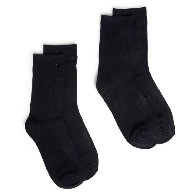 Lot de 2 paires de chaussettes 41/45 en fibre de bambou noir