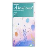 Pinceaux &agrave; bout rond bois et nylon H20cm - 9 pi&egrave;ces