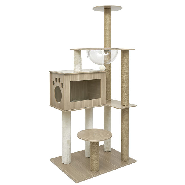Arbre &agrave; chat XL 4 niveaux couchage griffoir H145cm