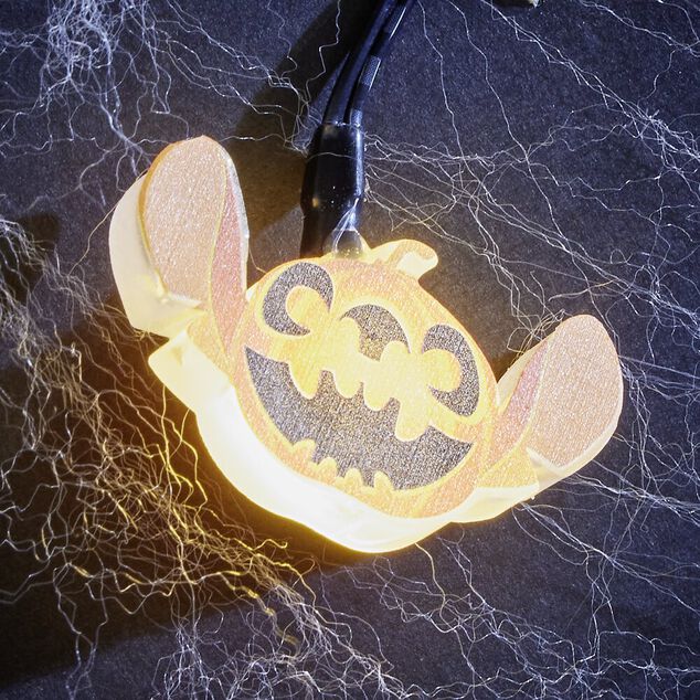 Guirlande lumineuse LED Halloween Disney Stitch &agrave; piles 1,6m