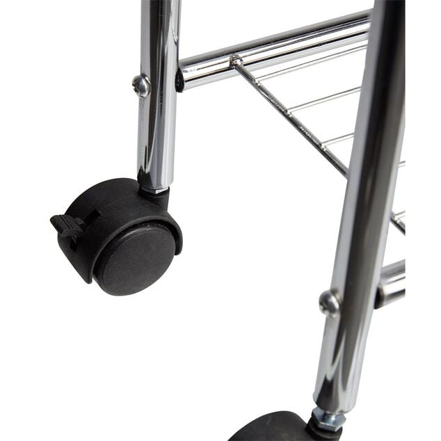 Desserte de salle de bains 4 niveaux m&eacute;tal gris