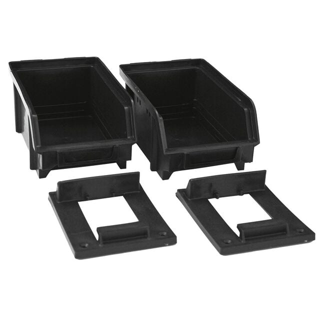 Bac &agrave; bec en plastique gris x2