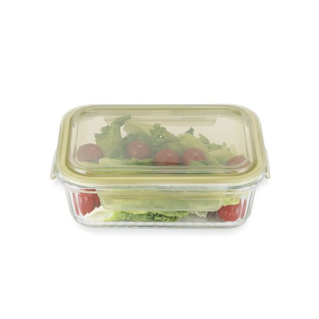 Bo&icirc;te de conservation en verre avec couvercle plastique 640ml