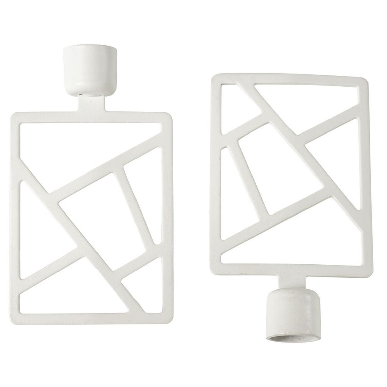 Embouts Obliques Pour Tringles à Rideaux Flair Deco - Diamètre 16 Mm, Imitation Acier Inoxydable, Lot De 2