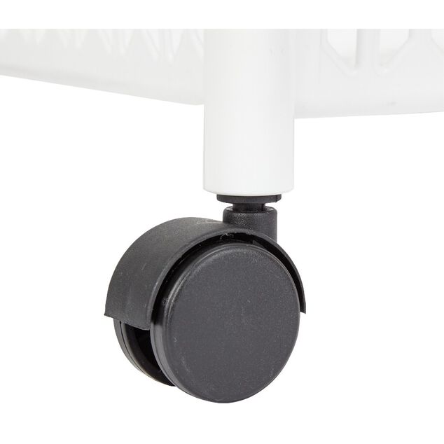 Desserte de cuisine 3 niveaux pani&egrave;res blanches