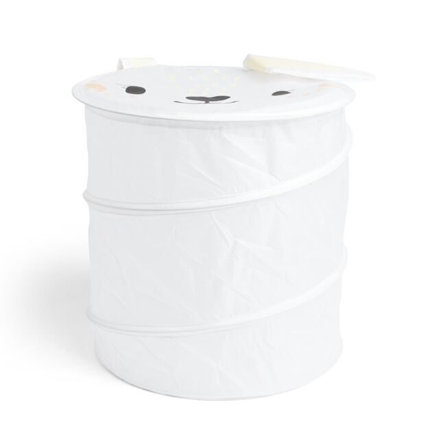 Panière enfant pliable souple ours ou lapin 38L - Ø35xH40cm