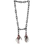 Collier cha&icirc;ne 3 pendentifs Halloween x3
