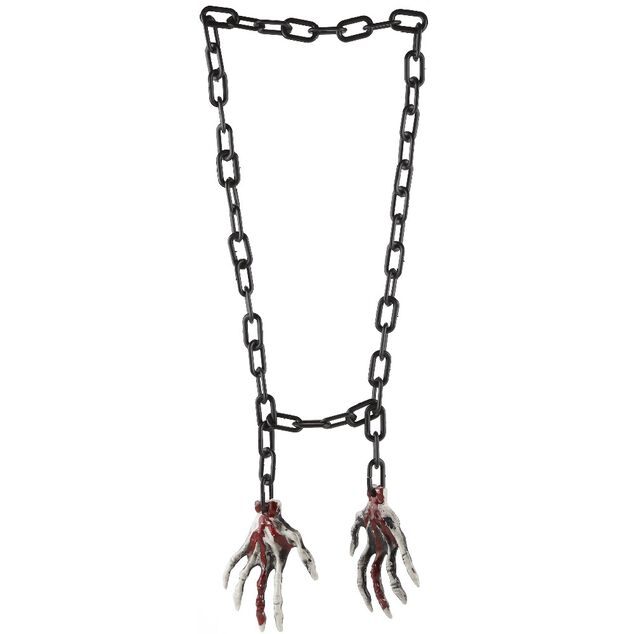 Collier cha&icirc;ne 3 pendentifs Halloween x3