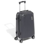 Valise cabine trolley &agrave; roulettes rigide noire 34x23xH55cm