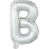 Ballon forme lettre B aluminium (2 modèles doré ou argenté)