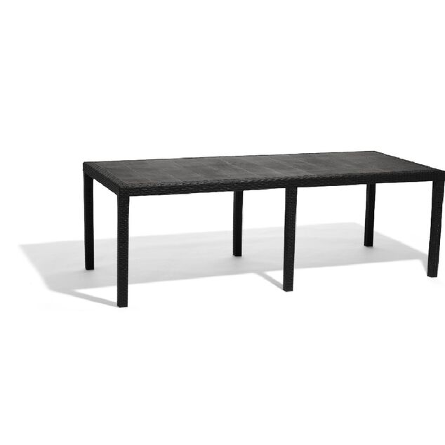 Table rectangulaire r&eacute;sine 10 personnes gris